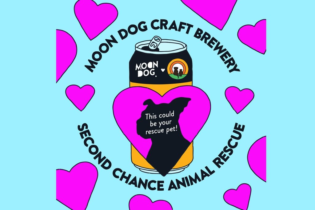 Moon Dog exhibirá mascotas rescatadas en latas de cerveza
