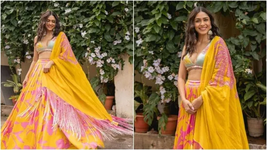 El sentido sartorial de la moda de Mrunal Thakur siempre logra captar nuestra atención.  La actriz sigue logrando objetivos de moda como una diva con fragmentos de sus diarios de moda.  Ya sea un atuendo étnico o un conjunto informal, Mrunal sabe cómo llevar cualquier look a la perfección.  Hace un día, Mrunal trajo vibraciones festivas a Instagram con una gran cantidad de fotos de ella luciendo absolutamente deslumbrante en un lehenga amarillo. (Instagram/@mrunalthakur)