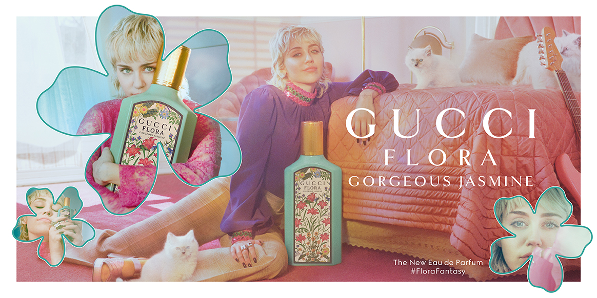 Miley Cyrus para Gucci Flora Gorgeous Jasmine perfume